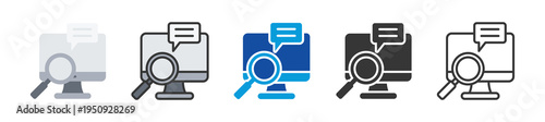 finding information icon set multi style various collection