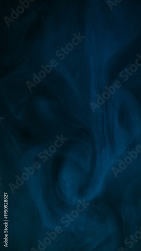 Smoke cloud. Mist splash. Blur blue color flow on abstract background glitter paint fluid shimmer water pigment acrylic art texture.