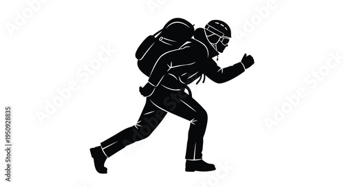 Vector illustration of a scuba diver in action