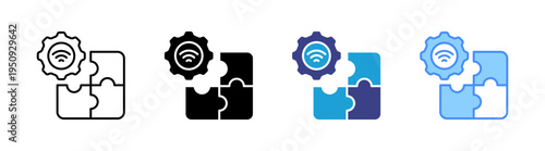 Extension icon set multiple style collection