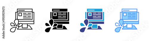 Splash Page icon set multiple style collection