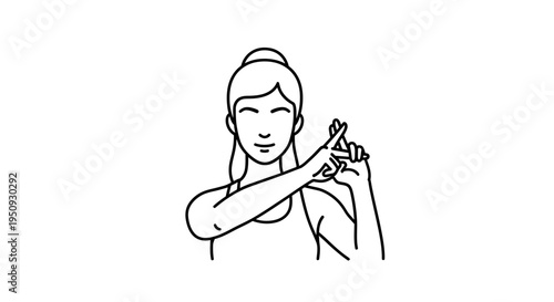 Woman making X gesture with hands, denying or stopping something, isolated on white background
