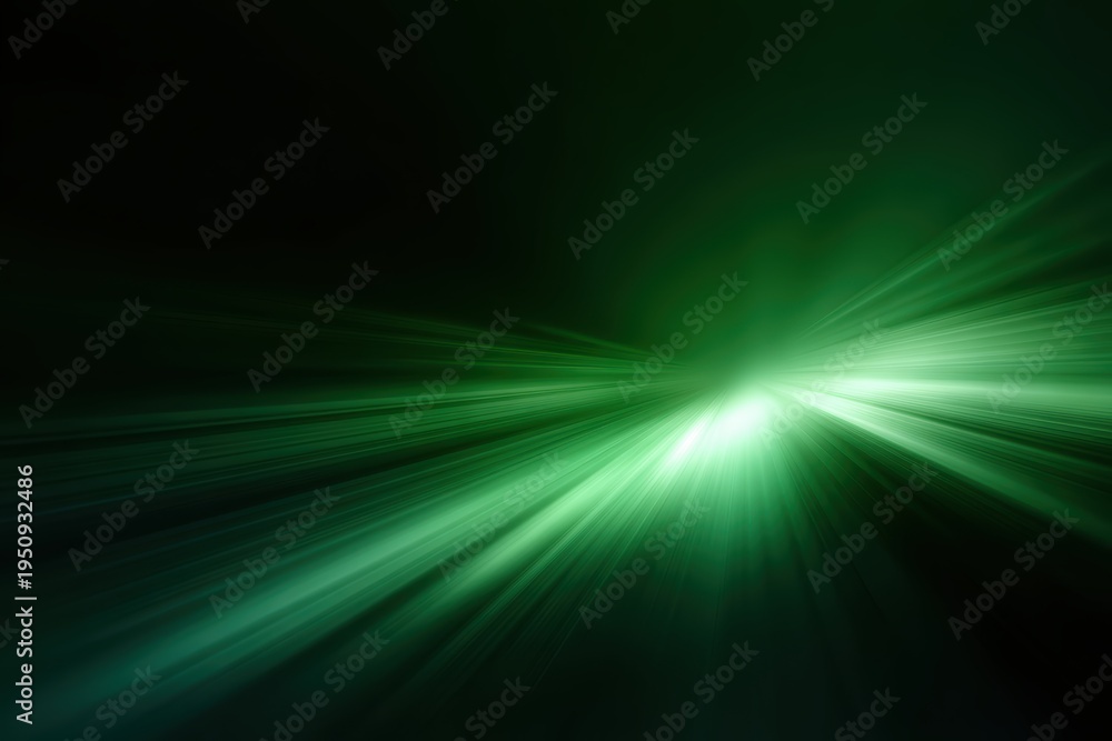 Obraz premium abstract green light rays speed motion technology background