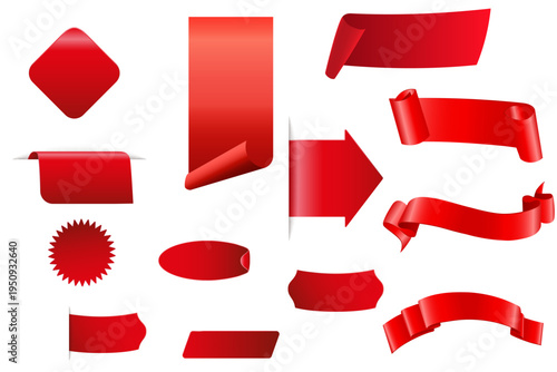 Set of vector tags or labels. Vector illustration.