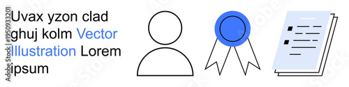 Identity verification, credential authentication, employment documentation, professional certification, personal information, paperwork. Person icon, certificate and document visuals. Identity