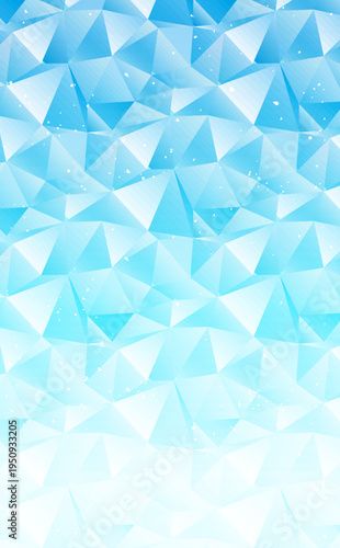 冷たい氷イメージのポリゴン背景_縦