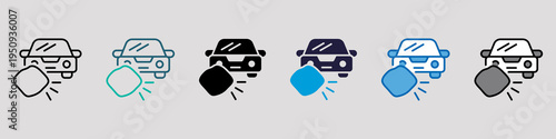 Car Accident Single Icon Pack Multistyle