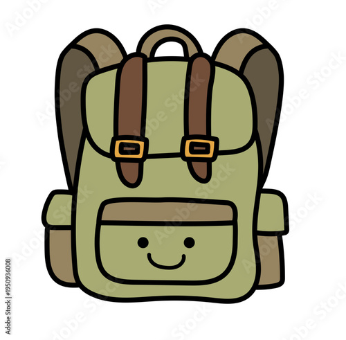 cute illustrations of a backpack 
