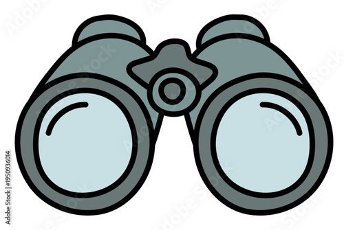 binoculars isolated on white