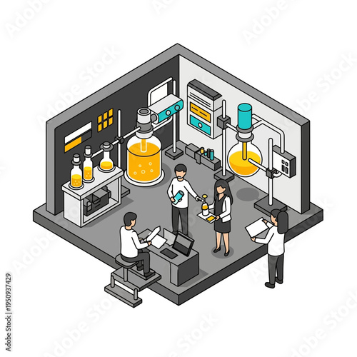 Scientists working in laboratory setting.