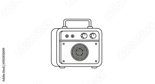 Portable Radio Device with Handle.