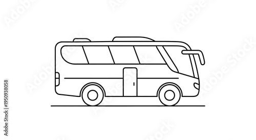 Large Coach Bus Vehicle Transportation.