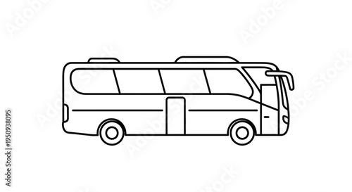 Large Coach Bus Vehicle Transportation.
