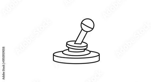 Retro Joystick Icon, Vintage Game Controller, Classic Arcade Control
