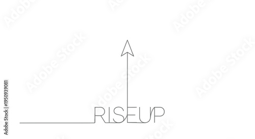 Rise Up Arrow Graphic: Business Growth, Success, Ambition, Motivation, Minimalist Design