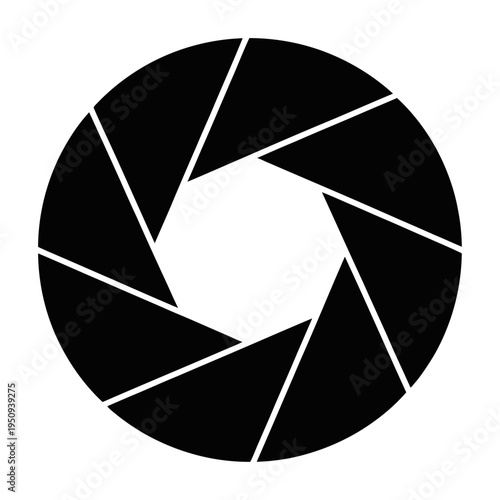 Vector of a camera aperture