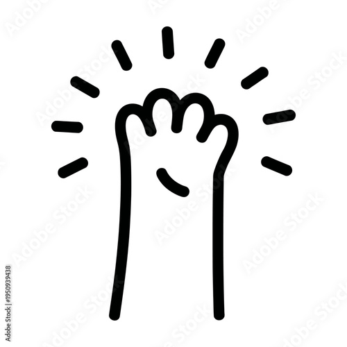 Vector of a hand giving a high five