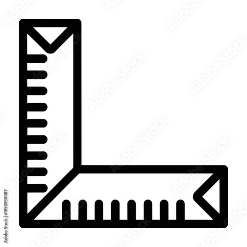 Vector of a right angle ruler