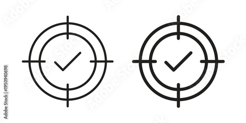 Accuracy icon logo concept on white background. Suitable for use on web apps