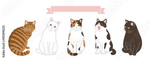 かわいい猫のヘッダーデザイン