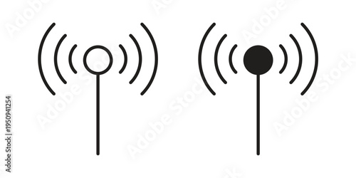 Antenna icon logo concept on white background. Suitable for use on web apps