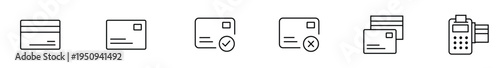 Credit Card, Envelope Bill, Payment Success, Payment Failed, Multiple Cards, POS Terminal, Transaction, Banking, Finance, Credit, Debit, Checkout, Icon