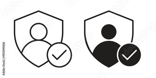 Authentication icon logo concept on white background. Suitable for use on web apps
