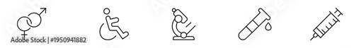Gender, Male Female, Disabled, Wheelchair, Microscope, Blood Test, Syringe, Injection, Healthcare, Laboratory, Science, Disability, Medical, Research