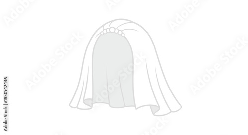 Wedding veil image, photography, elegant bridal fashion, white fabric, delicate design, headwear, marriage