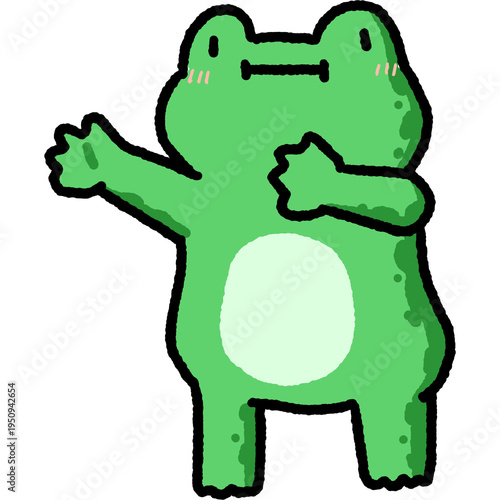 Baby Frog Doodle Cartoon Charcter