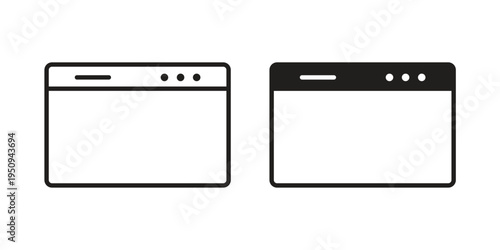 Browser window icon logo concept on white background. Suitable for use on web apps