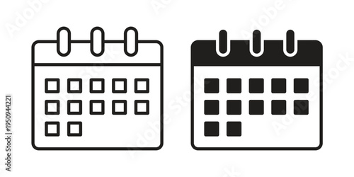 Calendar icon logo concept on white background. Suitable for use on web apps