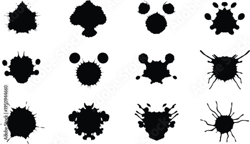 Inkblot patterns and symmetrical blots