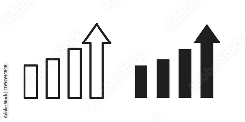 Chart icon logo concept on white background. Suitable for use on web apps