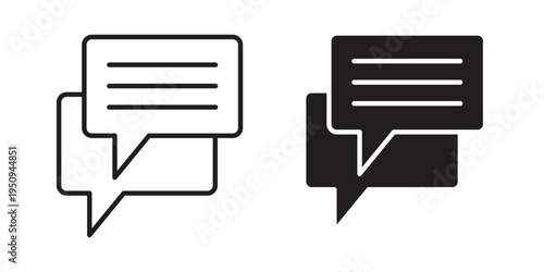 Chat icon logo concept on white background. Suitable for use on web apps