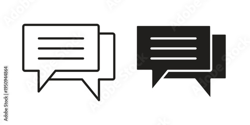 Chat icon logo concept on white background. Suitable for use on web apps