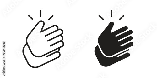 Clap icon logo concept on white background. Suitable for use on web apps