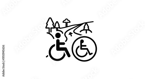 Accessible Nature Trail for Wheelchair Users, Inclusive Outdoor Recreation Symbol