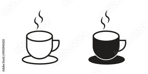Coffee icon logo concept on white background. Suitable for use on web apps