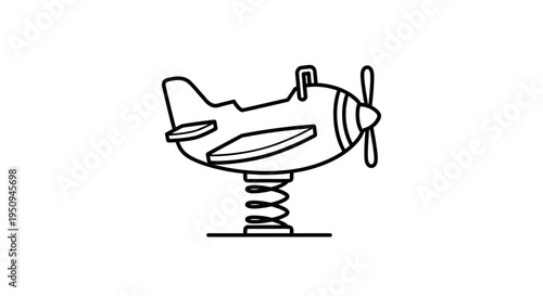 Airplane Spring Rider Toy for Kids Playground
