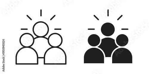 Community icon logo concept on white background. Suitable for use on web apps