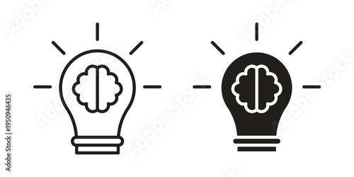 Creative idea icon logo concept on white background. Suitable for use on web apps