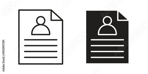 CV icon logo concept on white background. Suitable for use on web apps