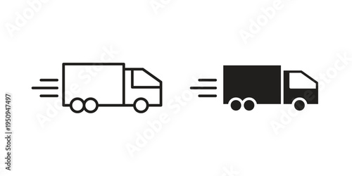 Delivery icon logo concept on white background. Suitable for use on web apps