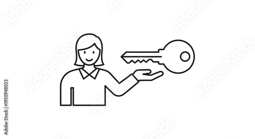 Woman Handing Over Key