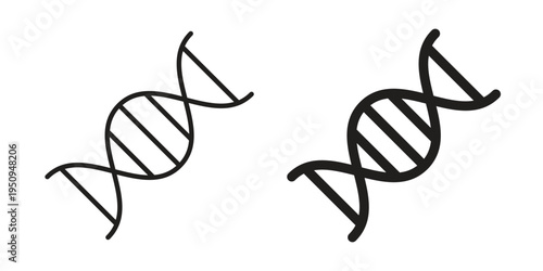 DNA icon logo concept on white background. Suitable for use on web apps