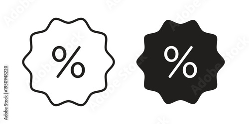 Discount icon logo concept on white background. Suitable for use on web apps