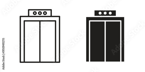Elevator icon logo concept on white background. Suitable for use on web apps