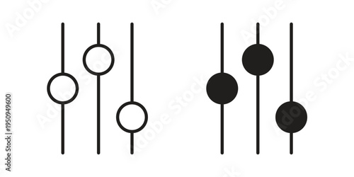 Equalizer icon logo concept on white background. Suitable for use on web apps