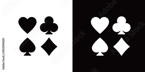 トランプの4種類のマークのアイコン